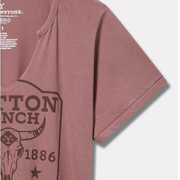 CLEARANCE Torrid Yellowstone Classic Fit Cotton Notch Tee - Size 2X - NEW! - Picture 2 of 5